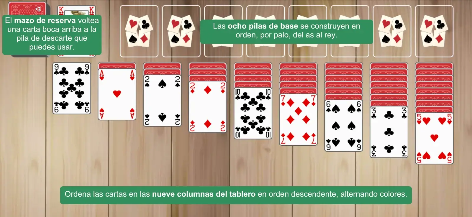 Configuración de Solitario Arpa