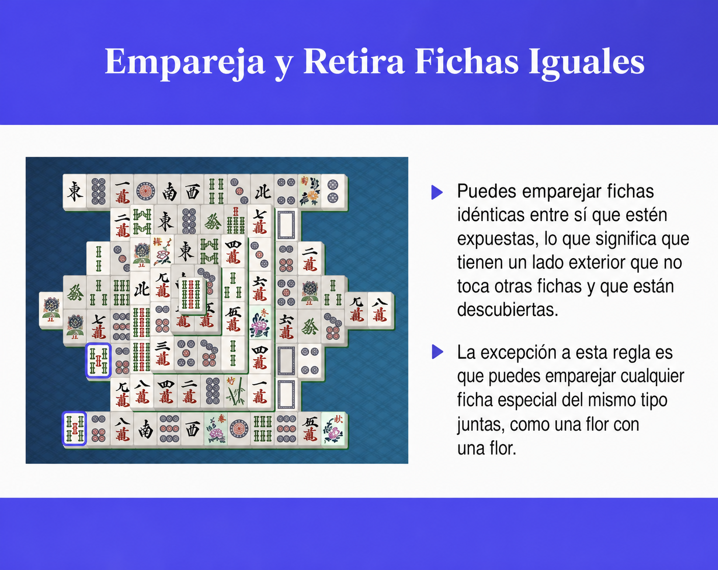 Empareja y combina fichas en Mahjong
