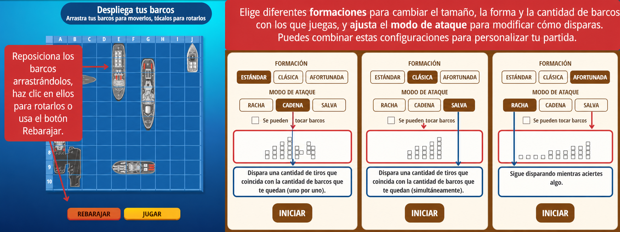 Configuración de Batalla Naval